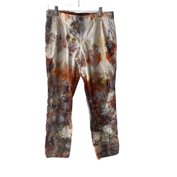 GAP Women's Size 6 W 28 Tie‎ Dye Summer Girlfriend Khaki Crop Pants - Picture 1 of 10